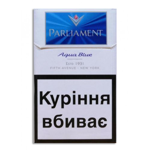 Сигарети Parliament KS Aqua Blue (Парліамент сині Турбо фільтр акциз) купити в роздріб від 1 блоку