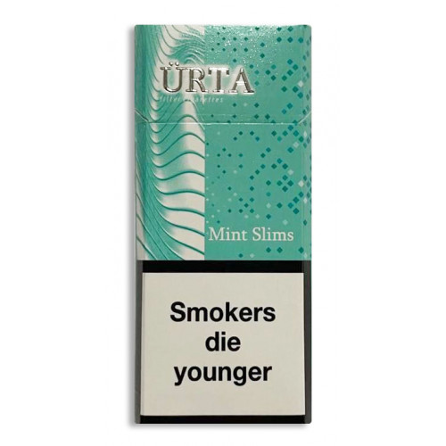 Сигареты Urta Mint Super Slims (Юрта супер слимс ментол) купить в розницу от 1 блока